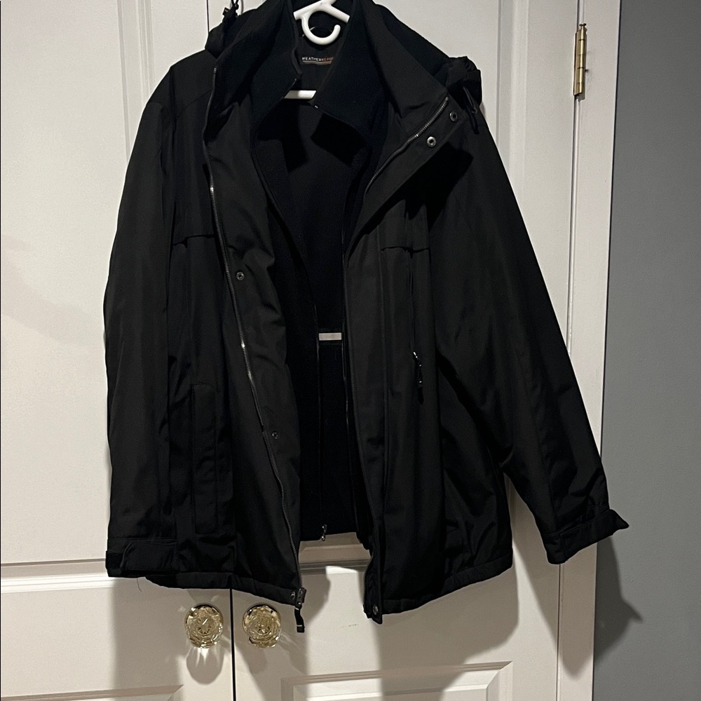 Men's Waterproof Black Raincoat